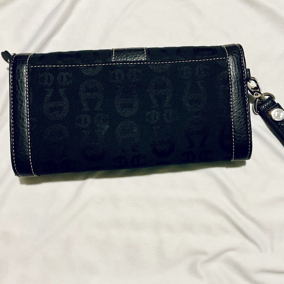 Etienne Aigner Black Wallet/Wristlet/Purse with Buckle - 9 inches - Picture 2 of 5